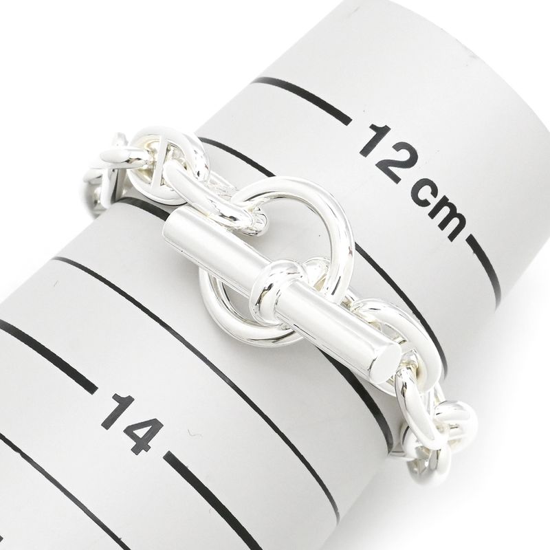 Hermes Bracelet Chaine D'ancre PM Silver 925 Silver 15 Frames Star Ring Silver