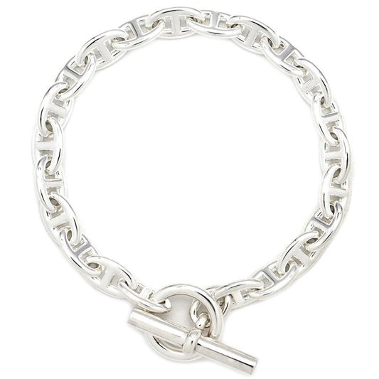 Hermes Bracelet Chaine D'ancre TPM Silver 925 Silver 22 Frames Star Ring Silver