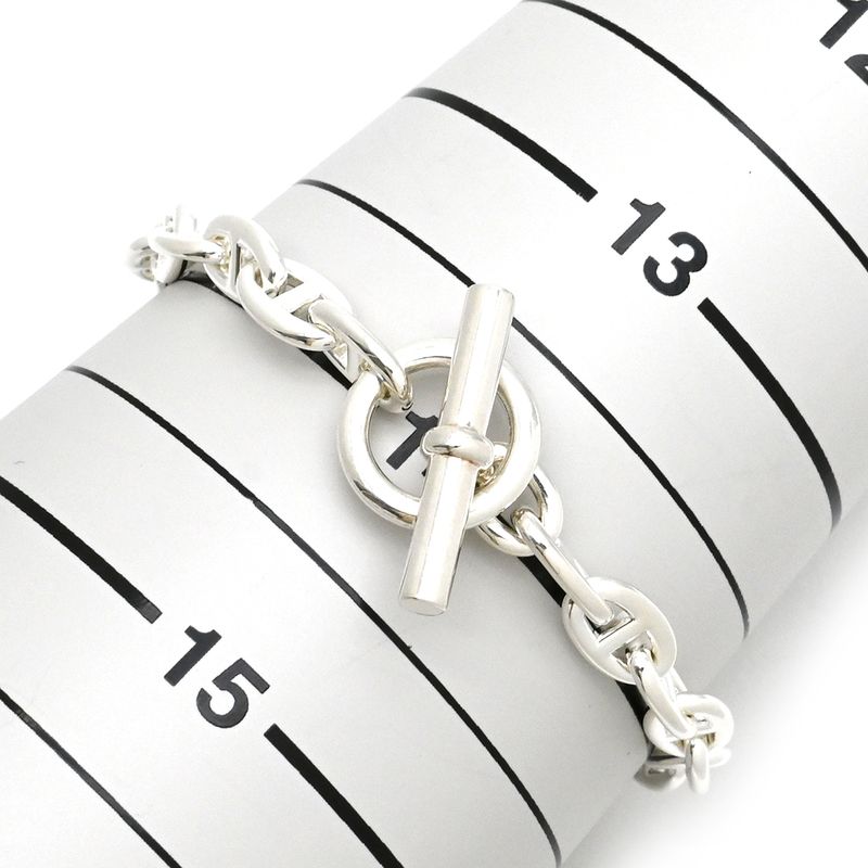 Hermes Bracelet Chaine D'ancre TPM Silver 925 Silver 22 Frames Star Ring Silver