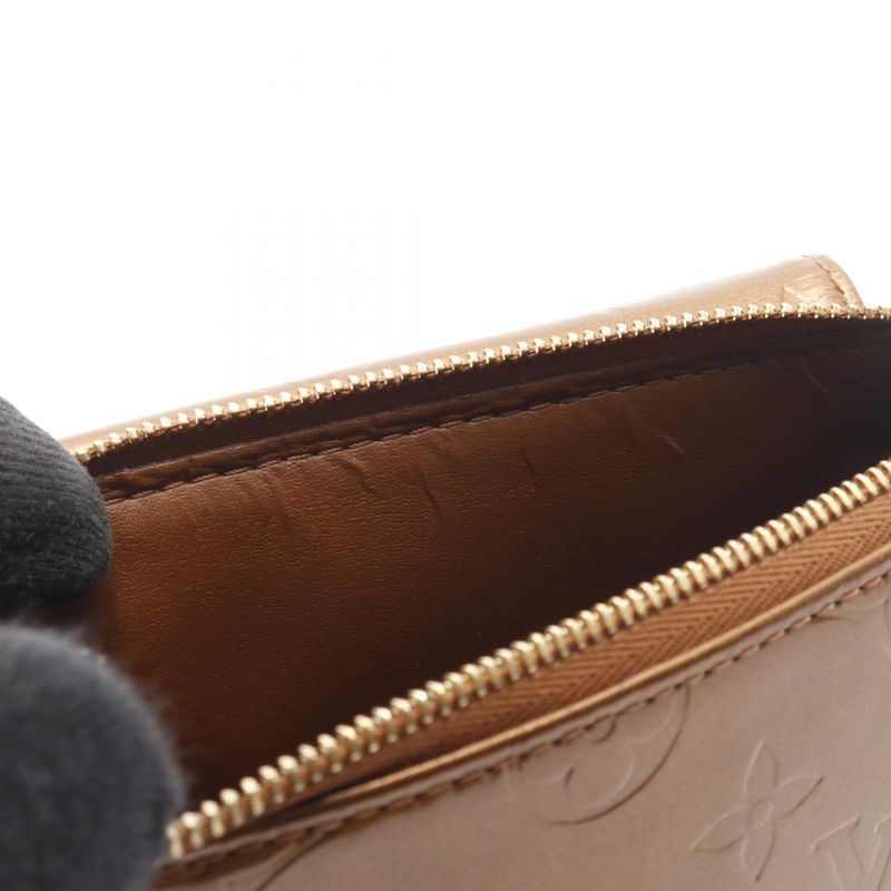 Louis Vuitton Shoulder Bag Motto Monogram Vernis M91138 Bronze Leather Motto