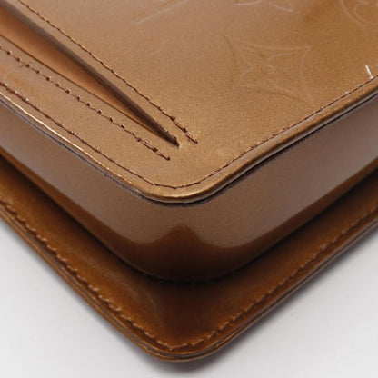 Louis Vuitton Shoulder Bag Motto Monogram Vernis M91138 Bronze Leather Motto