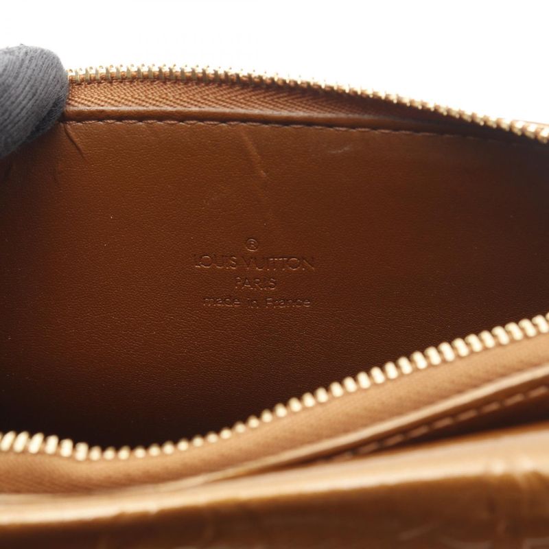 Louis Vuitton Shoulder Bag Motto Monogram Vernis M91138 Bronze Leather Motto