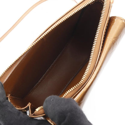 Louis Vuitton Shoulder Bag Motto Monogram Vernis M91138 Bronze Leather Motto