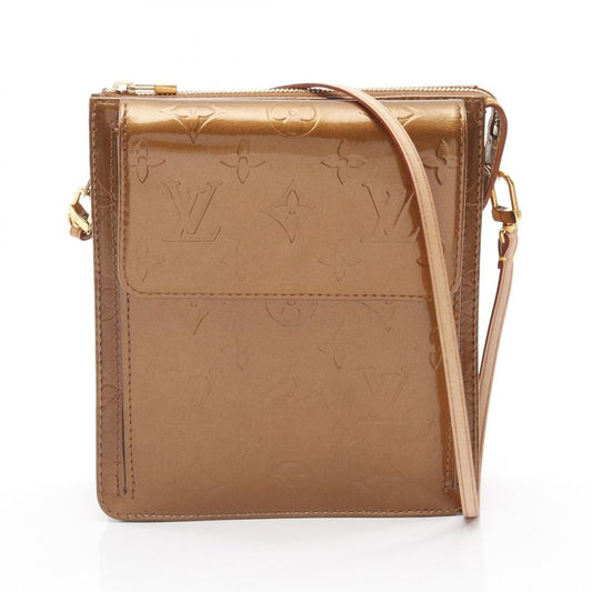 Louis Vuitton Shoulder Bag Motto Monogram Vernis M91138 Bronze Leather Motto
