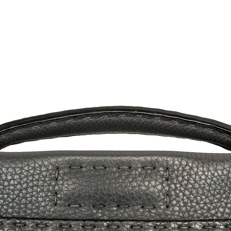 Fendi Business Bag Selleria Peekaboo Iconic Fit 7va406 Dark Gray Leather