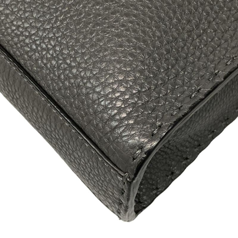 Fendi Business Bag Selleria Peekaboo Iconic Fit 7va406 Dark Gray Leather