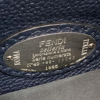 Fendi Business Bag Selleria Peekaboo Iconic Fit 7va406 Dark Gray Leather