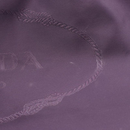 Prada Handbag Nylon Jacquard Purple Nylon Patent Leather Tote Bag Women Used B