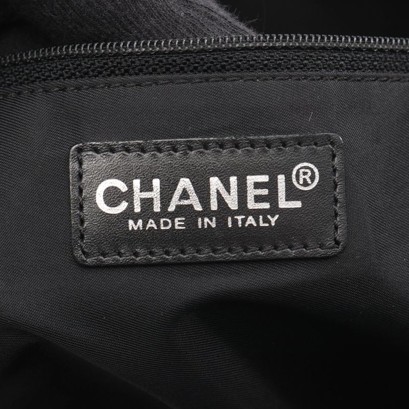 Chanel Tote Bag New Travel Line MM A15991 Black Leather New Travel Line Tote MM