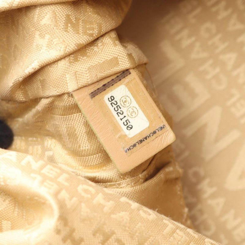 Chanel Handbag Chocobar Beige Caviar Skin (grained Calf) Chocobar Boston Bag