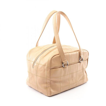 Chanel Handbag Chocobar Beige Caviar Skin (grained Calf) Chocobar Boston Bag