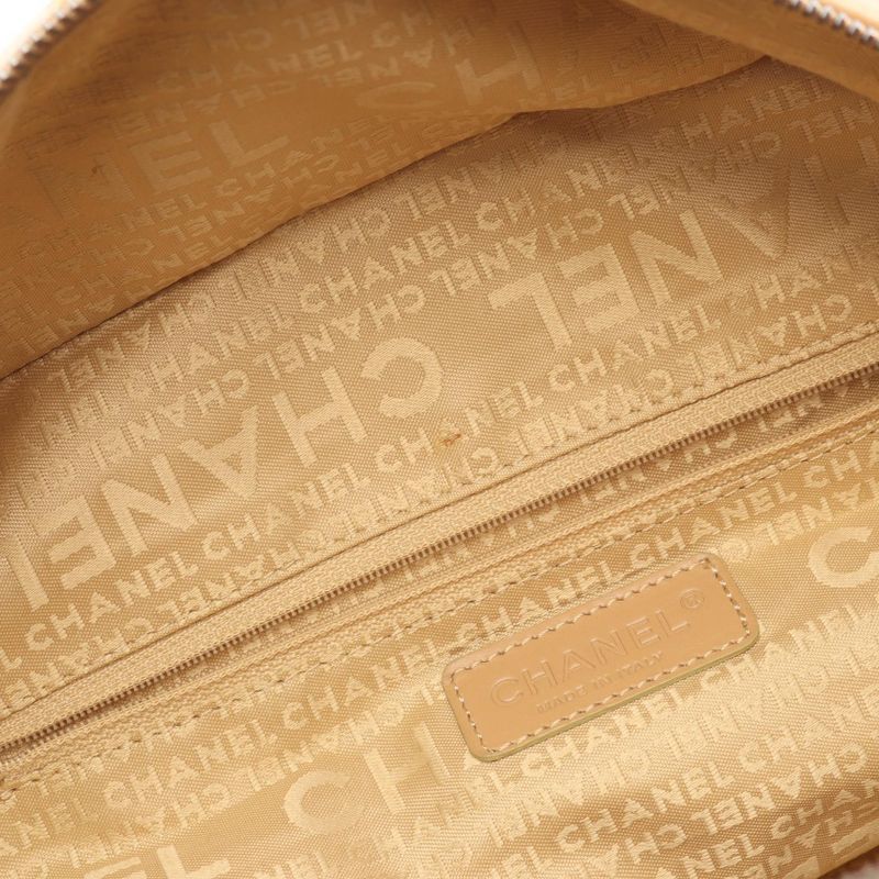 Chanel Handbag Chocobar Beige Caviar Skin (grained Calf) Chocobar Boston Bag