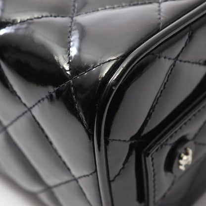 Chanel Handbag Matelasse 06857 Black Patent Leather Vintage Matelasse Handbag
