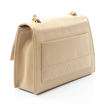 Chanel Shoulder Bag Matelasse Beige Lambskin Matelasse Chain Shoulder Women