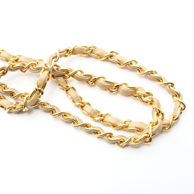 Chanel Shoulder Bag Matelasse Beige Lambskin Matelasse Chain Shoulder Women