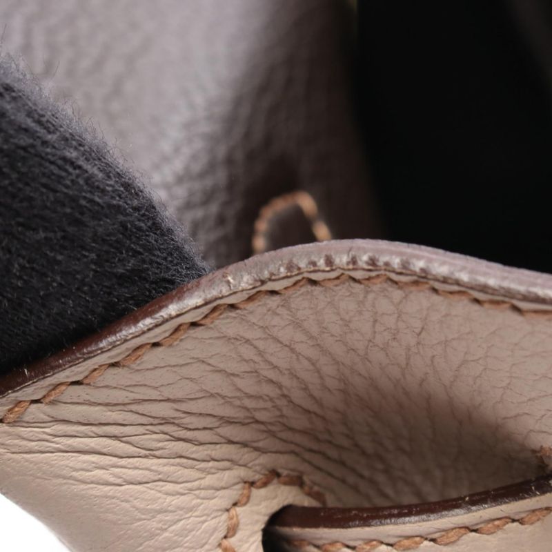 Hermes Handbag Kelly 32 Tricolor Argile Tabac Camel Chocolat Argile Tabac Camel