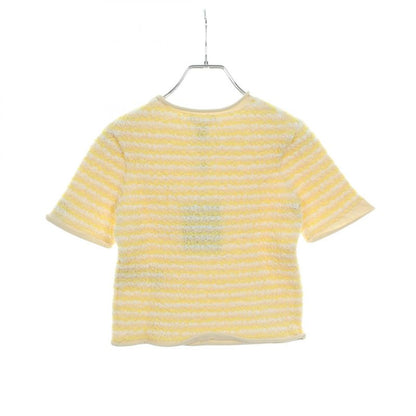 Louis Vuitton Crinkle Knit Yellow Beige Other Short Sleeved Top Women Never Used
