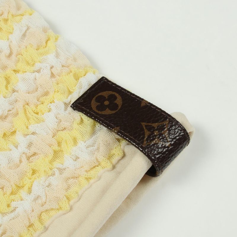 Louis Vuitton Crinkle Knit Yellow Beige Other Short Sleeved Top Women Never Used