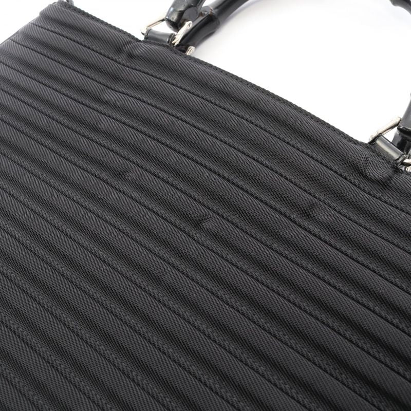 Gucci Handbag Bamboo 002 1998 0353 Black Leather Bamboo Handbag Women Used B