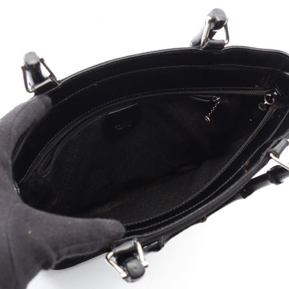 Gucci Handbag Bamboo 002 1998 0353 Black Leather Bamboo Handbag Women Used B