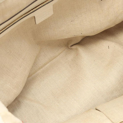 Gucci Tote Bag Gucci Craft 247209 Beige Ivory Canvas Leather Craft Tote Bag