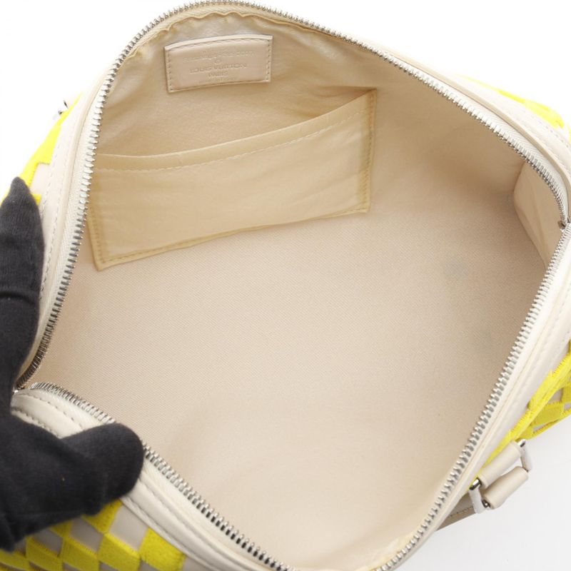 Louis Vuitton Handbag Speedy Ew Damier Cubic Jeanne M48912 Leather Fabric