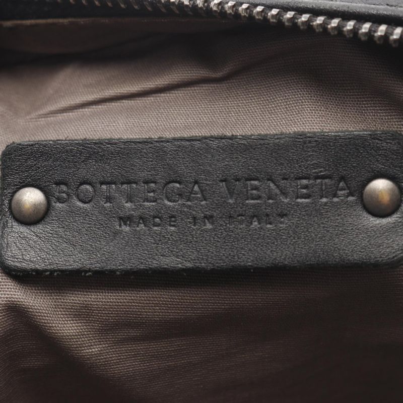 Bottega Veneta Waist Bag Body Bag Intrecciato Black Leather Intrecciato Body