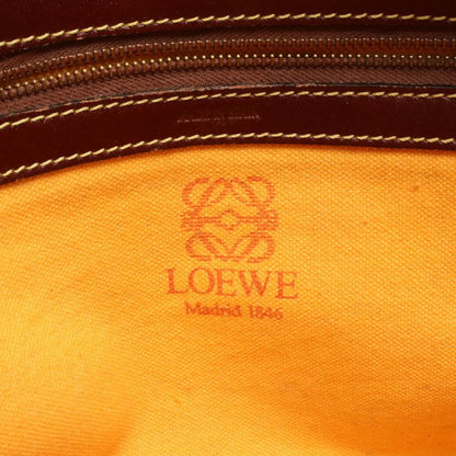 Loewe Shoulder Bag Anagram Khaki Brown Suede Leather Anagram Shoulder Bag Women