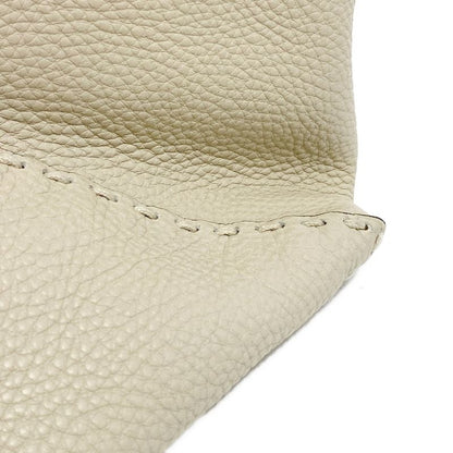 Fendi Selleria Diagonal Small Tote Bag 7va656-au4d Beige Leather