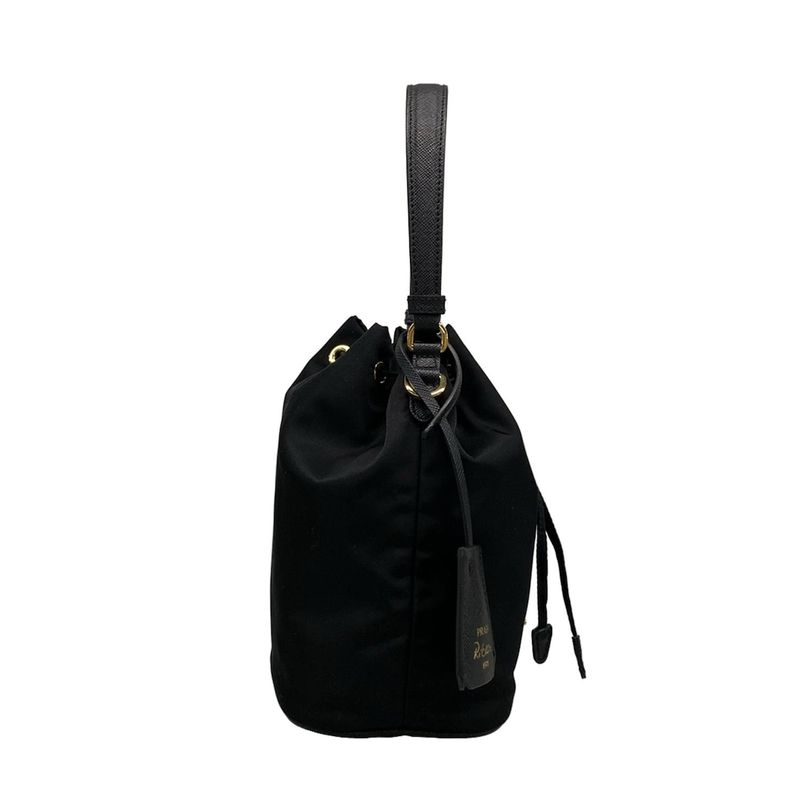 Prada Handbag Re-edition 1978 Re-nylon Mini Bag 1be067 Black Drawstring Shape /