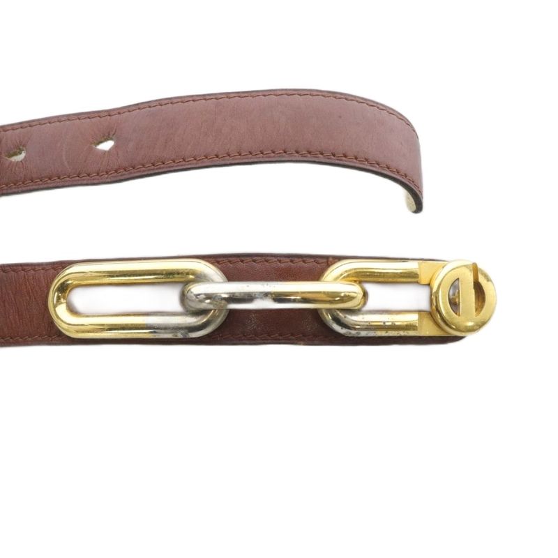 Christian DIOR Leather Belt 75 Brown