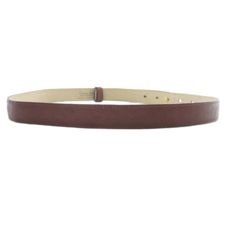 Christian DIOR Leather Belt 75 Brown