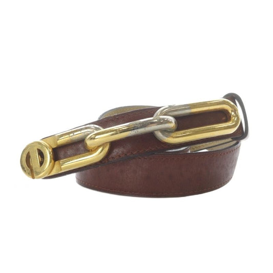 Christian DIOR Leather Belt 75 Brown