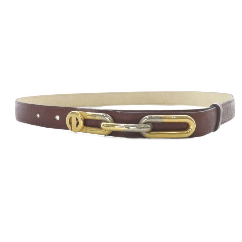 Christian DIOR Leather Belt 75 Brown