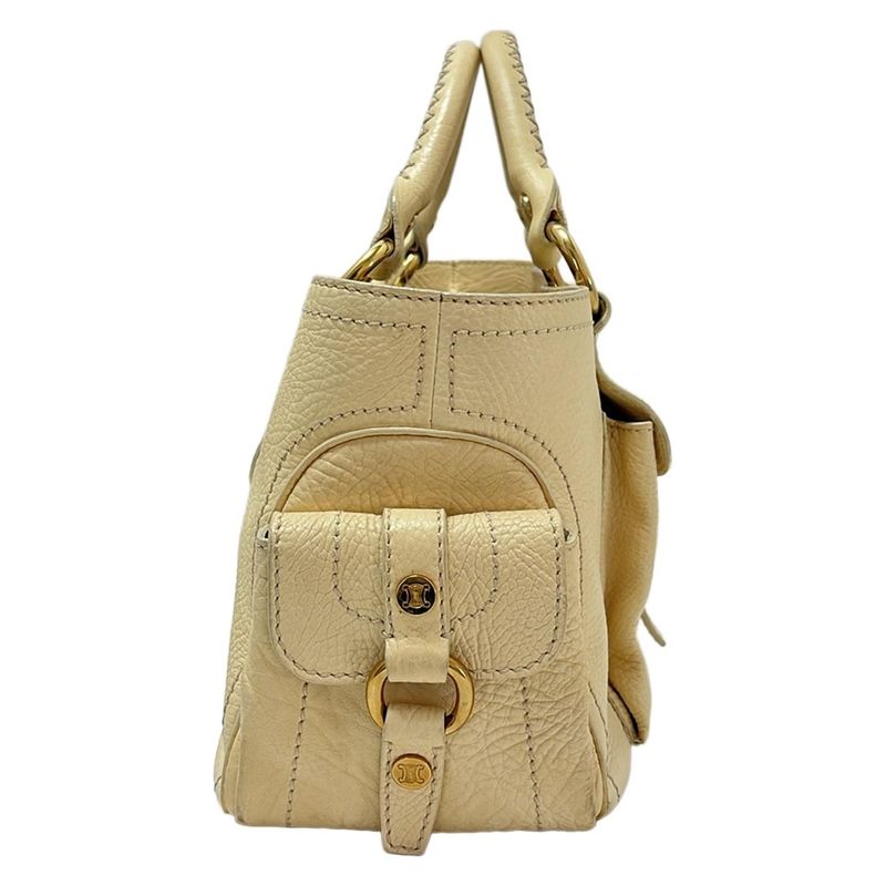Celine Tote Boogie Bag Light Yellow Leather