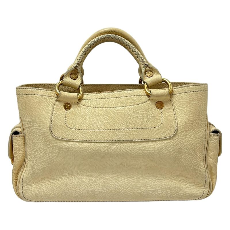 Celine Tote Boogie Bag Light Yellow Leather