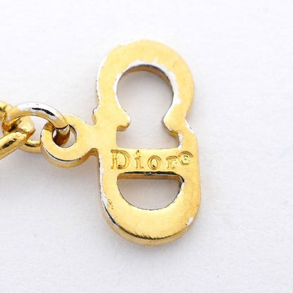 Christian Dior Necklace Dior Logo GP Plated Gold Ladies