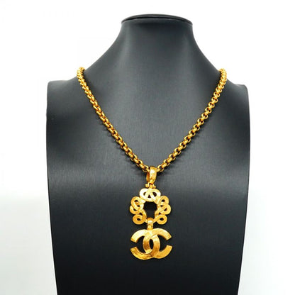 Chanel Necklace Vintage Coco Mark GP Plated Gold Ladies