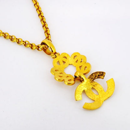 Chanel Necklace Vintage Coco Mark GP Plated Gold Ladies