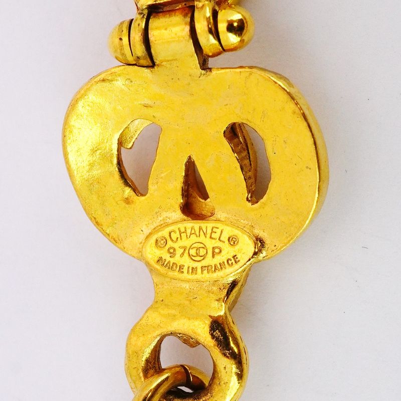 Chanel Necklace Vintage Coco Mark GP Plated Gold Ladies