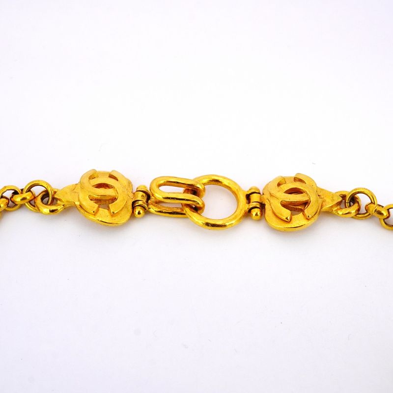 Chanel Necklace Vintage Coco Mark GP Plated Gold Ladies