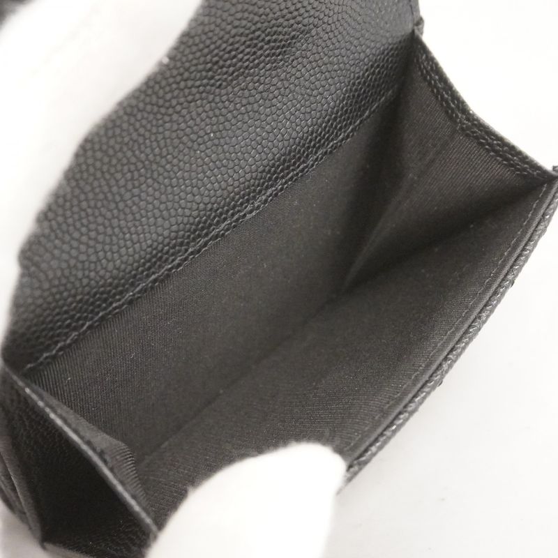 Chanel Wallet Boy Chanel Caviar Skin Black Gold Hardware Women