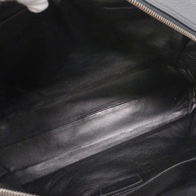 Chanel Handbag Matelasse Caviar Skin Black Silver Hardware Women