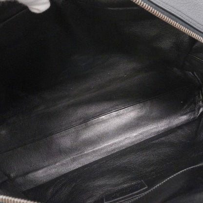 Chanel Handbag Matelasse Caviar Skin Black Silver Hardware Women