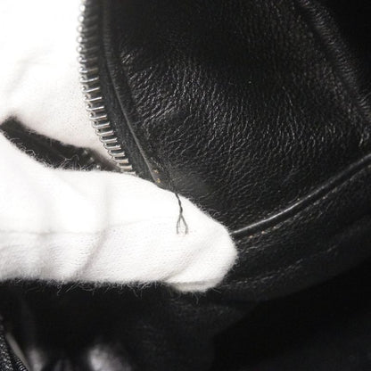 Chanel Handbag Matelasse Caviar Skin Black Silver Hardware Women