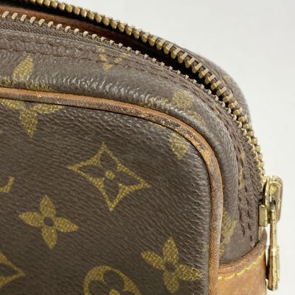 Louis Vuitton Clutch Bag Monogram Marly Dragonne PM M51827 Brown Men's
