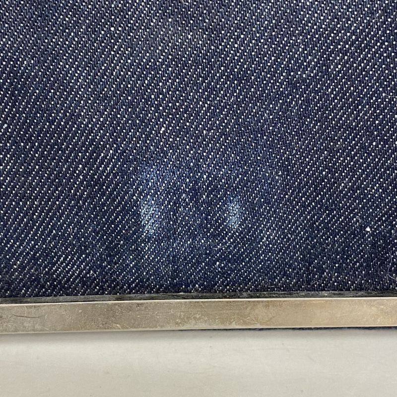 Fendi Shoulder Bag Denim Navy Silver Hardware Women