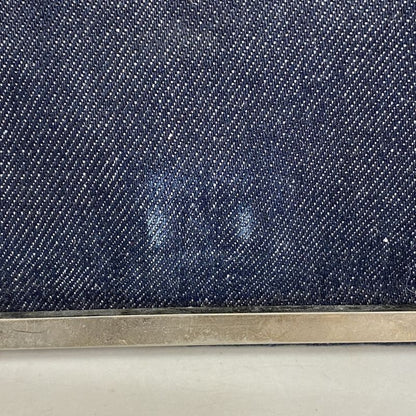 Fendi Shoulder Bag Denim Navy Silver Hardware Women