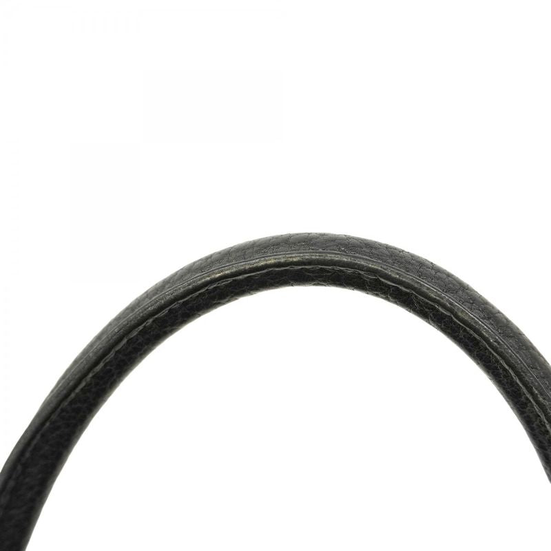 Hermes Tote Bag Garden Party PM Twirl Chevron Black Silver Hardware X Engraved