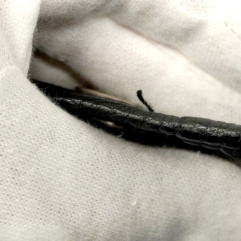 Hermes Tote Bag Garden Party PM Twirl Chevron Black Silver Hardware X Engraved